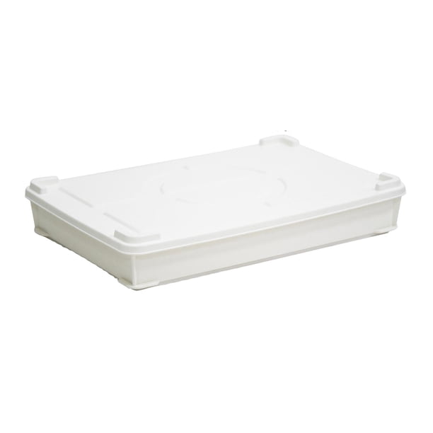 Caja multiusos para fermentar masa, bandeja de almacenamiento de alimentos de material HDPP para uso comercial y doméstico. Blanco Pequeño