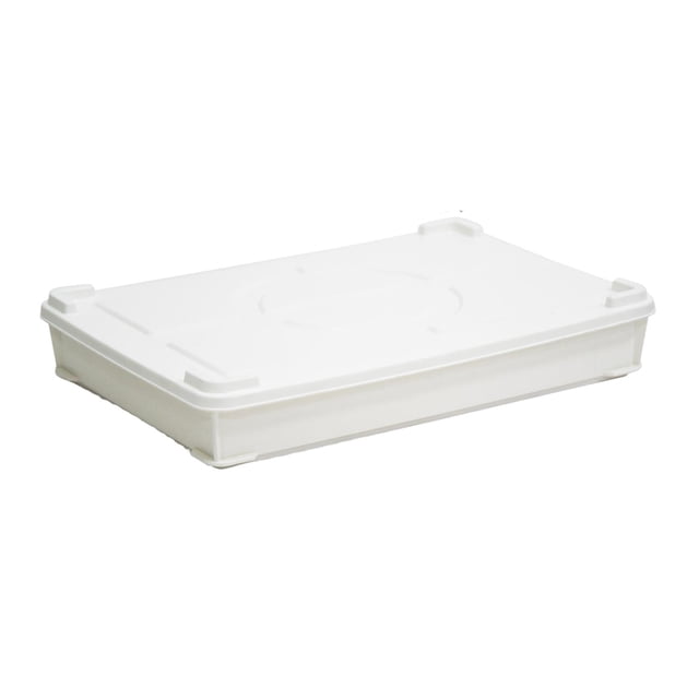 Caja para fermentar pizza con tapa, caja para fermentar pan, accesorios para hornear, preparación Blanco Pequeño