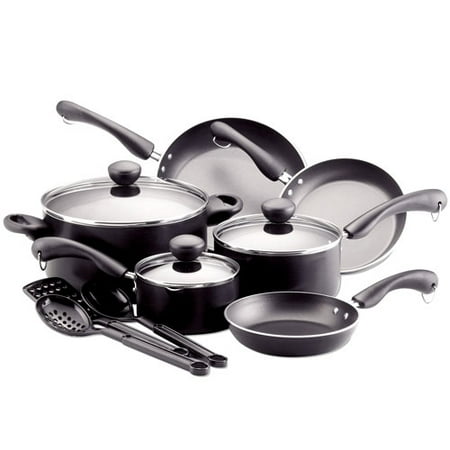 Farberware 12-Piece Cookware Set, Black