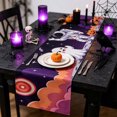 thumbnail image 5 of VOTRUDI Halloween Pumpkin Party Decoration Linen Tablecloth 72×13in, 5 of 6