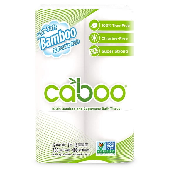 Caboo - Bath Tissue - Tissue Bath 300 Sheet - 12 Pk