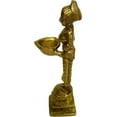 thumbnail image 3 of Purpledip Brass Diya: Deepalakshmi Welcome Oil Lamp Deepam (11827), 3 of 3