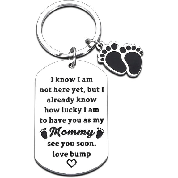 First Mothers Day Gifts for Mom Women New Mom Keychain, Expectant Mother Gifts Mother to Be Gifts for First Time Mom from Husband, Soon to Be Mom Gifts Baby Announcement Keychain, Baby Shower Gifts