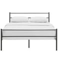 thumbnail image 4 of Modway Alina Powder Coated Sturdy Steel Queen Platform Bed Frame in Brown, 4 of 6