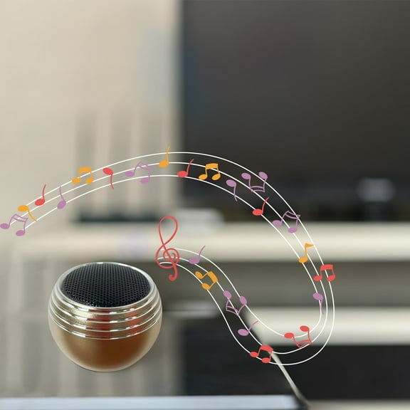 Nkmbld Powered Subwoofer M9-Border Mini Bluetooth Small Speaker Paired Subwoofer Portable Wireless Voice High Volume Portable Audio, Graduation Gift, Gold