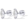 thumbnail image 3 of PAVOI Rhodium Plated Solid 925 Sterling Silver Post Cubic Zirconia Flat Back Earrings for Women | Cartilage Earring | Helix Piercing Jewelry | Small Marquise Stud Earrings, 3 of 7