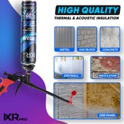 Ixirpro 24-Pack Expanding Spray Foam Insulation Kit (25.4 oz / 720g) - High Density Closed Cell Sealant for Walls, Ceiling, Windows & Doors