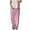 Red, variant on Kureaily Striped Pants For Women Elastic Drawstring High Waist Wide Leg Pants Vintage Streetwear Trousers Women Lightweight Pants