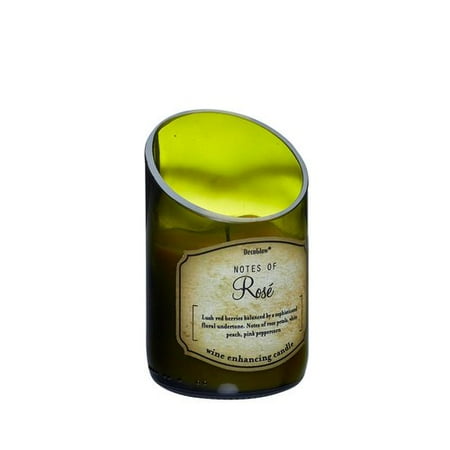 Fleur De Lis Living Wine Bottle Rose Scented Jar Candle