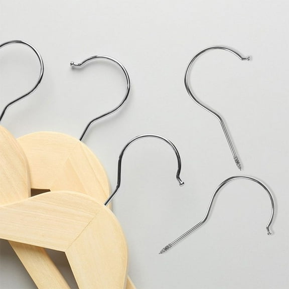 FOMIYES 20Pcs Hanger Hook Replacement Silver Iron for Shirt Hangers for Men Wardrobe Organization