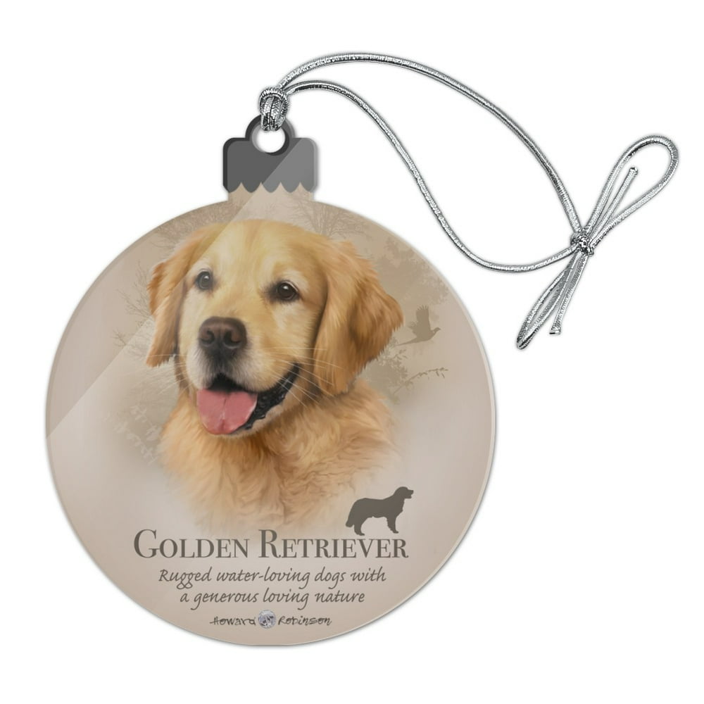 Golden Retriever Dog Breed Acrylic Christmas Tree Holiday Ornament