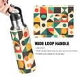 thumbnail image 4 of Yayeee 33oz Insulated Water Bottle Double Wall Stainless Steel with Flip Straw Lid, Beige Geometric, 4 of 7