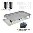 thumbnail image 5 of Veehoo Cooling Elevated Dog Bed with Guardrail & Slope Headrest, Teslin Mesh, XX Large, Gray, 5 of 8