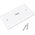 thumbnail image 3 of Paquete de 20 Placas de Pared de Conector de 1 Puerto, Placa de Pared Ethernet de Perfil Bajo Placas de Pared de Banda Única para Conector, 3 of 5