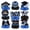 Blue, variant on Forfamy Graduation Party Supplies Set, 9Pcs Graduation Themed Honeycomb Centerpiece 3D Table Toppers Graduation Party Decorations