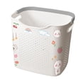 thumbnail image 2 of Cesta para la ropa sucia, cesta decorativa con asa, organizador de almacenamiento L y blanco, 2 of 9