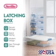 thumbnail image 3 of Sterilite 32 Qt Clear Plastic Stackable Storage Box Container with Latching Lid, 6 Pack, 3 of 11