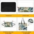 thumbnail image 4 of Tropical Leaf Pattern Cream Background Outdoor Picnic Blanket, Foldable Waterproof Beach Mat, Portable Beach Blanket for Beach Camping, Hiking, Family Concerts, 4 of 8