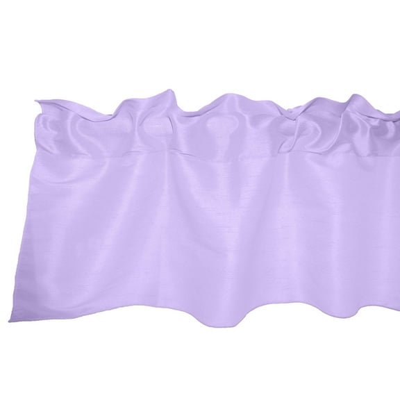 Faux Silk Dupioni Window Valance 56 Inch Wide Lavender