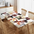 thumbnail image 2 of YFYANG 5FT Rectangular Table Cloth, Waterproof Polyester Abstract Geometric Line Texture Table Cover, Indoor Outdoor Decorative Tablecloths with Elastic Edge, 2 of 8