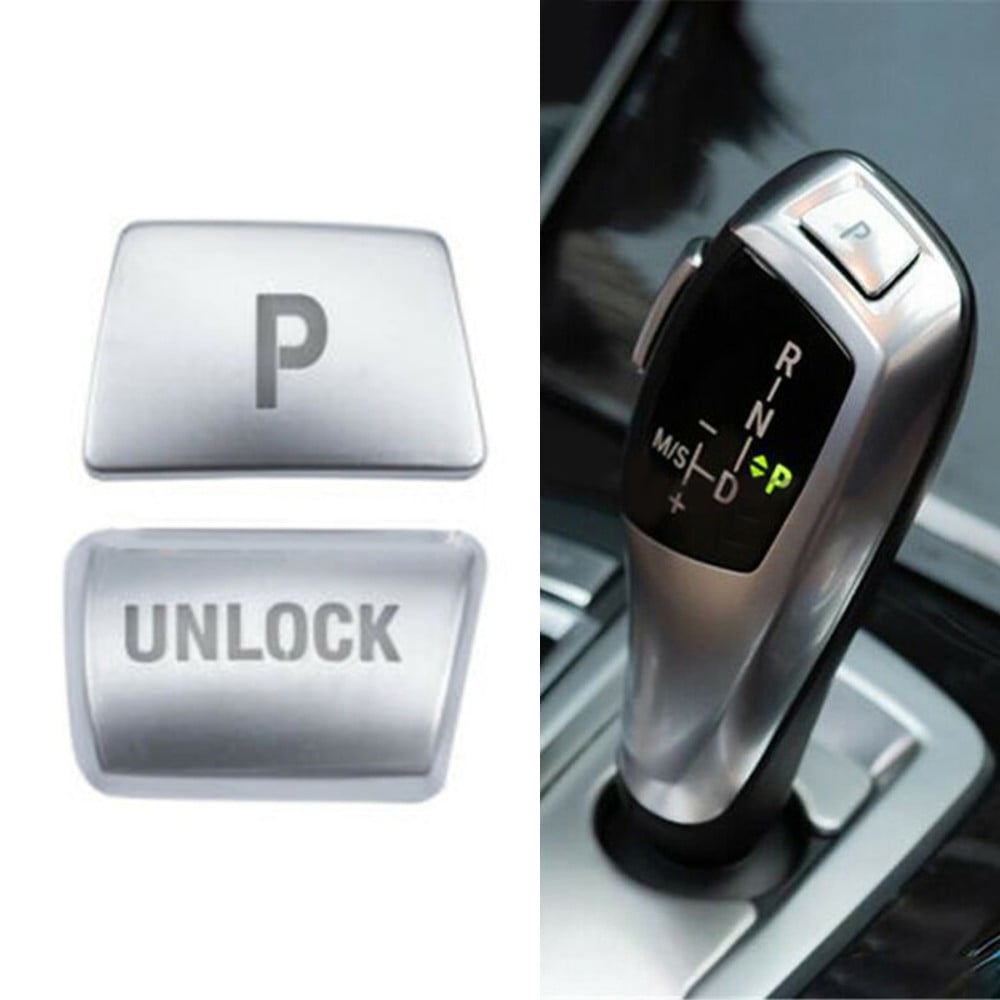 Motors Automotive Auto Parts Accessories 2pcs Gear Shift Knob P Unlock Button Abs Cover Trims For Bmw 3 5 7 X3 X4 X5 X6