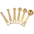 thumbnail image 1 of unbranded 6Ud Cucharas Medidoras Compactas De Acero Inoxidable Dorado Con Aro Para Cocina Y Almacenamiento, 1 of 7