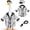 23"-Football, variant on Guvpev Football Goose Outfit for 23" Porch Statue - Brown Pigskin Costume with White Lacing and Stripes - Festive Sports Outdoor Yard Lawn Statue Decor