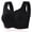Black, variant on Womens Plus Size Wireless Lace Bralette Full Coverage Seamless Comfort Bra Watermelon Red L-XXXL,Size L
