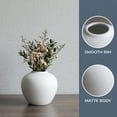 thumbnail image 2 of Unique Bargains Modern Ceramic Home Decor Small Ribbed Bud Vase White 4.3" x 4.3" x 4", 2 of 7