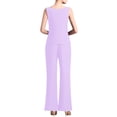 thumbnail image 5 of Linjinx Women's Wedding Guest Pant Suit 3 Piece Mother of Bride Dress Sets Plus Size Cocktail Party Gown Lavender M, 5 of 7