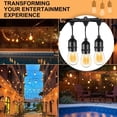 thumbnail image 2 of SUNTHIN LED Outdoor String Lights 48FT,Patio String Lights with 2W Dimmable Edison Vintage Plastic Bulbs and Commercial Grade Weatherproof Strand,UL Listed, 2 of 5