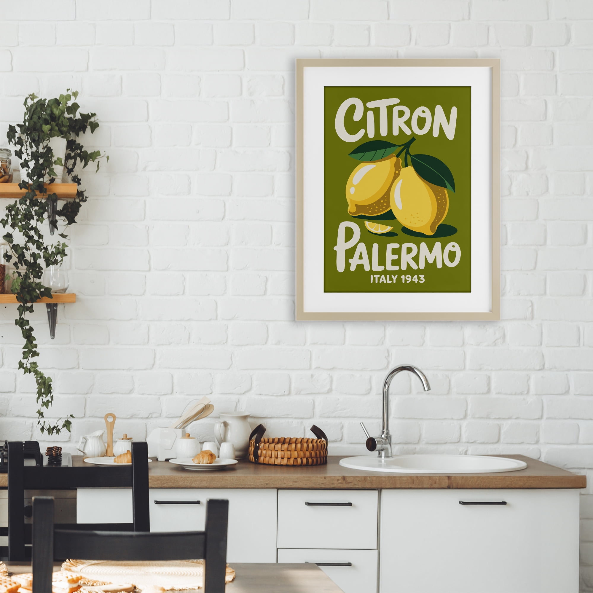 Stupell Industries Citron Palermo Lemons Birch Framed Print Under Glass, design by Andreas Magnusson