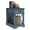 Blue, variant on DEXTRUS End Table with Power Outlets & Drawer, Farmhouse Side Table Nightstand, Natural