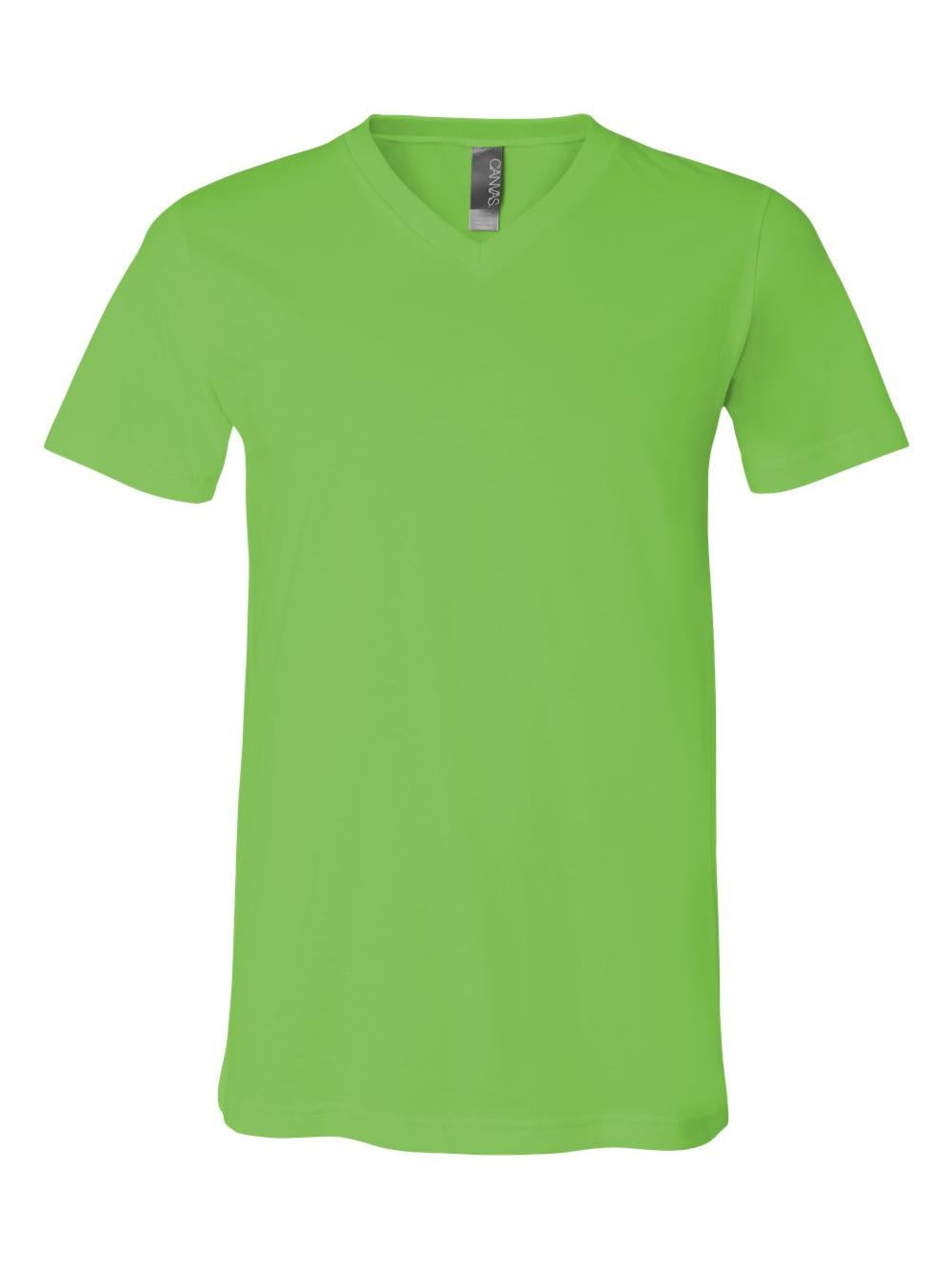 ERL | V-NECK T-SHIRT GREEN UNISEX ユニセックス Unisex Jersey Short-Sleeve V-Neck T-Shirt - NEON GREEN - 3XL