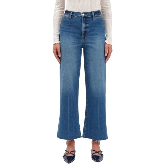Daze Denim womens Pleaser Indigo Wave High Rise Wide Ankle Jean, 25