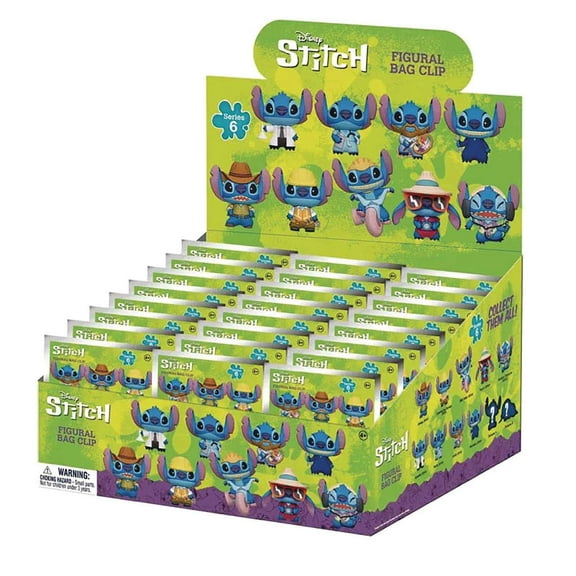 Disney 3D Figural Keyring Lilo & Stitch Series 6 Mystery Box (24 Packs)