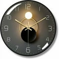 thumbnail image 2 of Reloj mural luminoso radiocontrolado 4 LED azules Sensor de oscuridad 3 modos de iluminación Permanente/Apagado o Automático 30 cm, 2 of 5