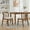 Beige + Walnut + Rubber Wood + Foam, variant on Set of 2 Mid-Century Modern Dining Chairs – Solid Rubberwood Frame with Upholstered Fabric Seat, Windsor-Style Backrest, Natural/Beige, for Kitchen & Dining Room