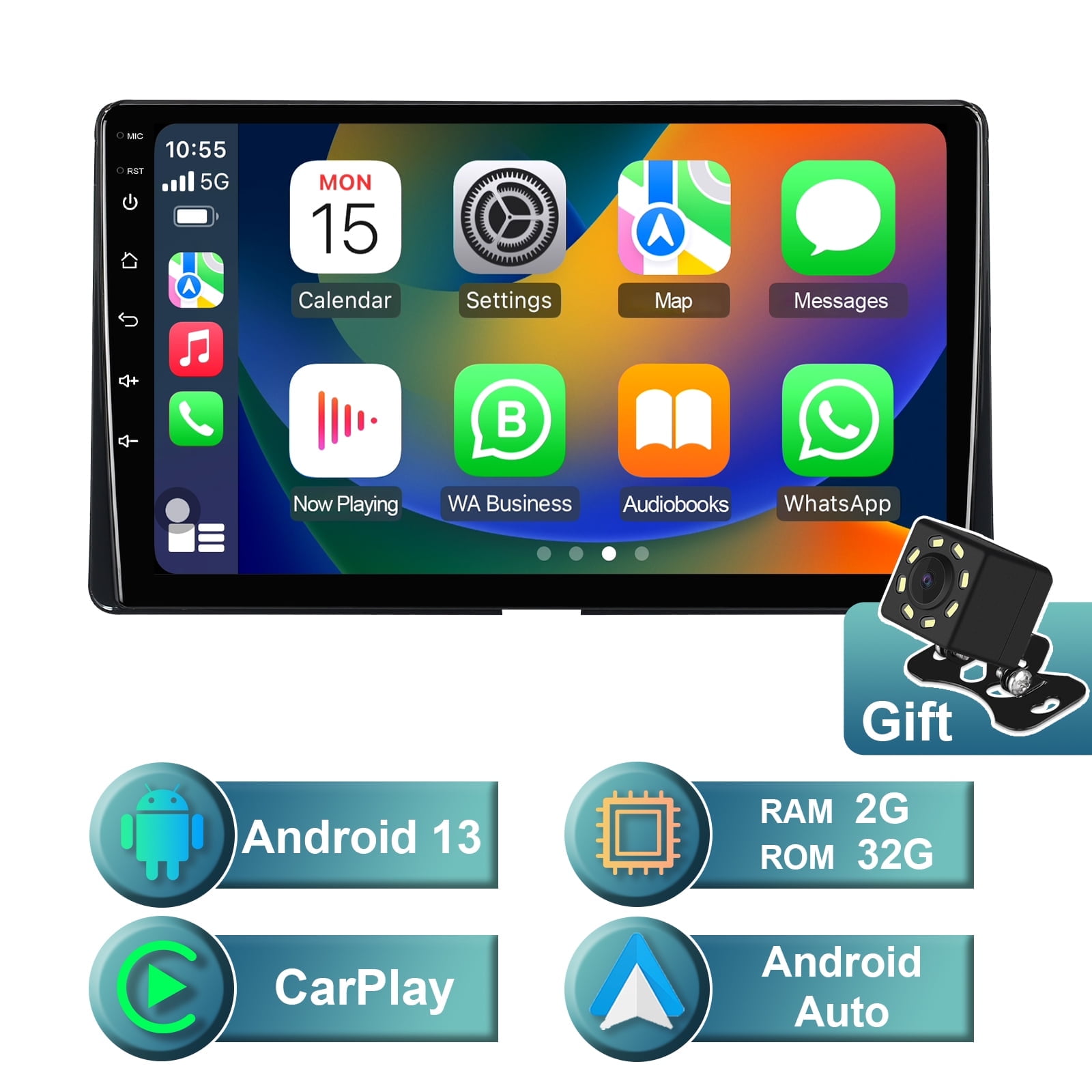 Android 13 Car radio for Toyota Sienna 2015-2018 Multimedia Stereo Wireless Carplay Android Auto Autoradio Navigation GPS WIFI Mirror link Camera FM BT 2+32GB