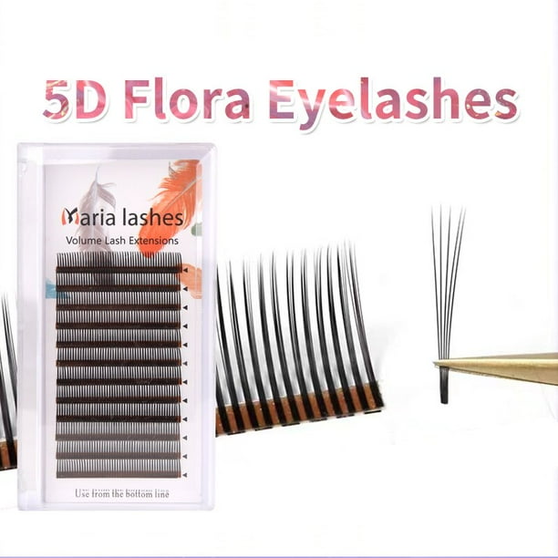 Pestañas postizas individuales Extensión de pestañas postizas de visón artificial para maquillaje Suministros de extensión de pestañas naturales hechos a mano hola suerte unisex