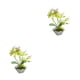 thumbnail image 2 of Matsuzay Planta falsa decorativa colorida vívida simulación hogar Oficina café restaurante maceta Artificial cultura Verde 2Conjunto, 2 of 6