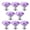 8 Pcs (Purple), variant on 5 Pack Crystal Glass Cabinet Knobs - 30mm Clear Diamond Shape Decorative Gold Base Pulls Handles for Drawer Dresser Kitchen Cabinets Wardrobe Bathroom Vanity Desk (Gold)