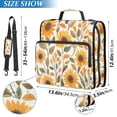 thumbnail image 2 of FORMRS Zipper Binder with Shoulder Strap 2-inch Ring 500 Sheet Capacity File Bag, Watercolor Sunflowers, 2 of 5