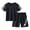 1-Black2061, variant on Boys Tracksuit Quick Dry Sports Short Sleeve T Shirt Shorts Set, Sizes 18-24 Months