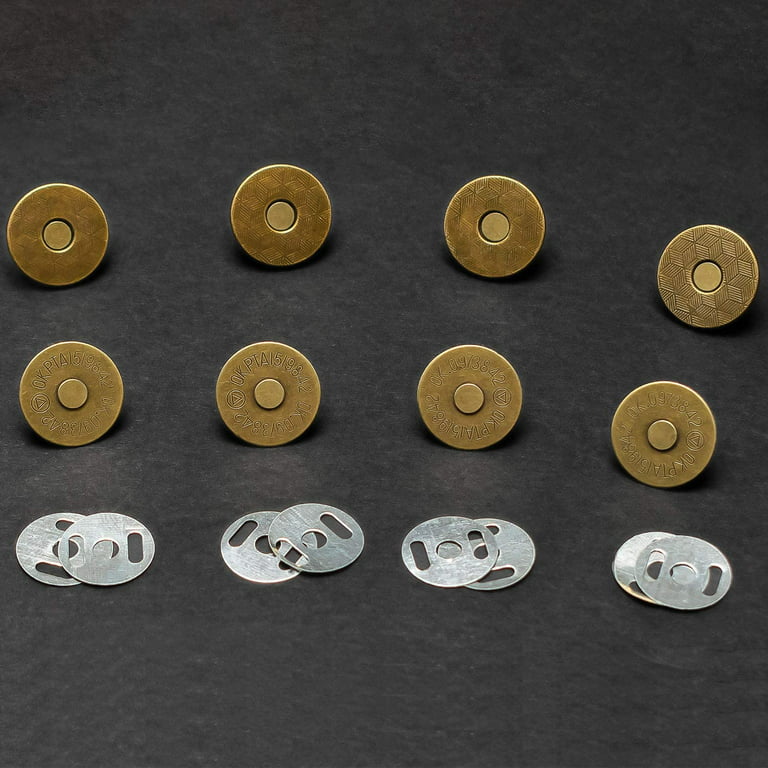 18mm extra thin magnetic snaps in antique brass finish