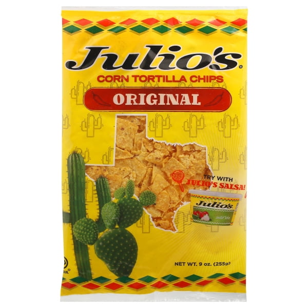 Julios Julios Tortilla Chips, 9 oz