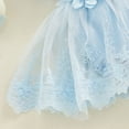 thumbnail image 7 of NOLDARES Little Girls A-Line Dress Cute Pattern Short Sleeve Casual Toddler Girl Dresses for Party 1-8 Years(Blue,6-12 Months), 7 of 7
