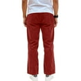 thumbnail image 4 of Resicozy Mens Corduroy Straight Leg Pants Long Solid Elastic Waist Casual Vintage Pants Loose Fit Going Out Pant with Pockets Wine S, 4 of 8