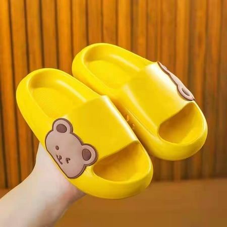 

Unisex Non-slip Slippers Slides With Bear Design For Kids Women
