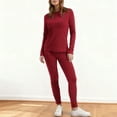 thumbnail image 3 of Wlynlyn Womens Thermal Underwear Set Winter Warm Long Johns Fleece Thick Base Layer Pajamas Sets, 3 of 10